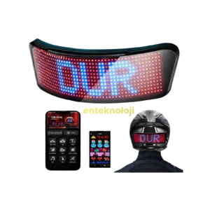 Kişiselleştirilebilir Motosiklet Kask LED Paneli (18x6cm)