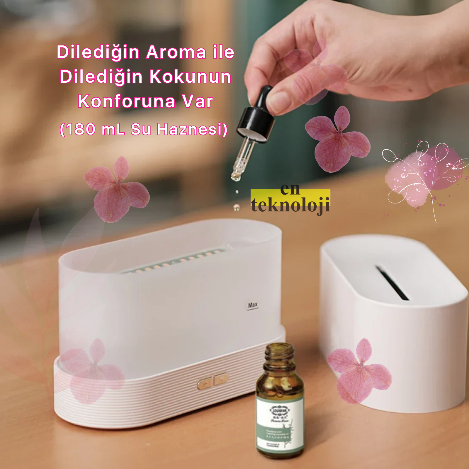 Alev Efektli Ultrasonik Hava Nemlendirici Humidifier (Mini Şömine) - Görsel 3